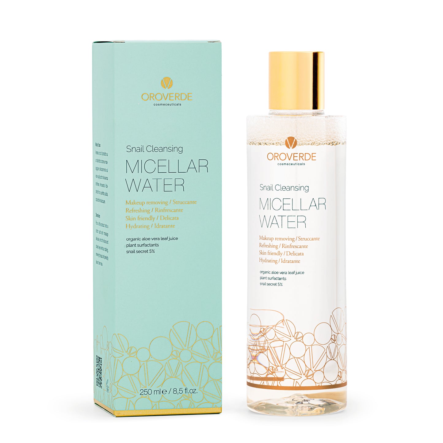 apa micelara naturala cu aloe vera si extract de melc, hidratare si regenerare celulara ten sensibil ten cu acnee