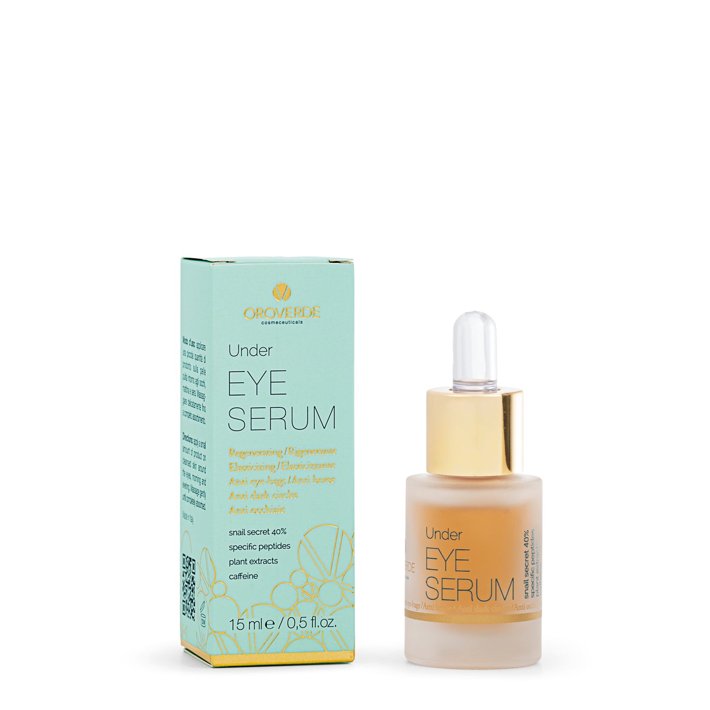 ser pentru cearcane cu extract de melc si peptide impreuna cu ambalaj